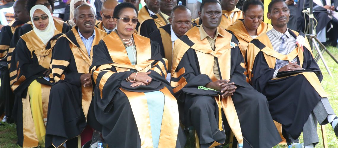 phd-graduates-listening-to-various-speeches-during-the-37th-graduation-ceremonyof-the-open-university-of-tanzania-held-on-28th-september-2019-at-bungo-kibaha
