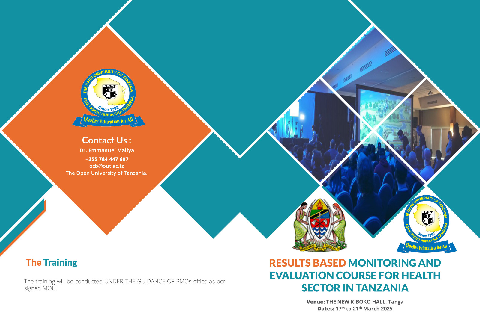 RESULTS BASED MONITORING AND EVALUATION COURSE FOR HEALTH SECTOR IN TANZANIA